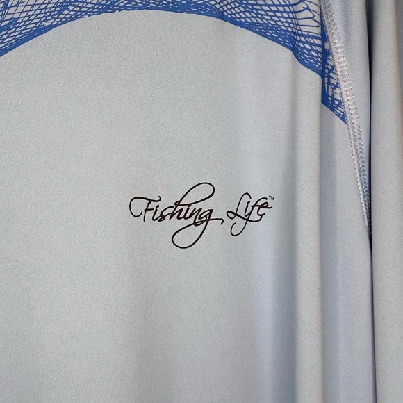 Fishing Life Men’s Blue UPF Sun Protection Swordfish T-Shirt Size 2X - Picture 3 of 7